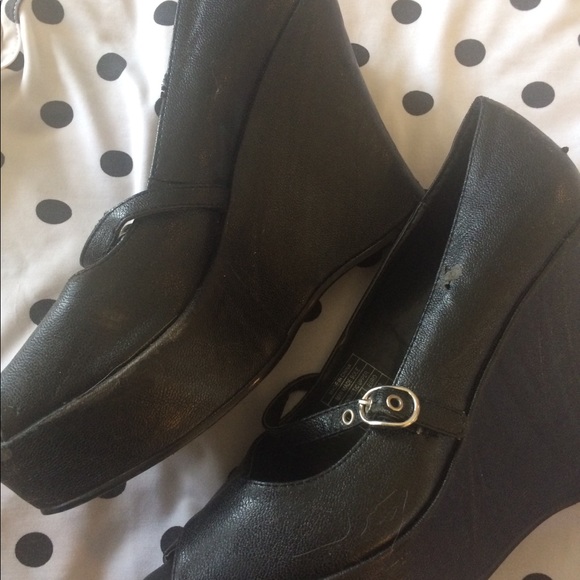 Peep toe Maryjane Wedges - Picture 2 of 6